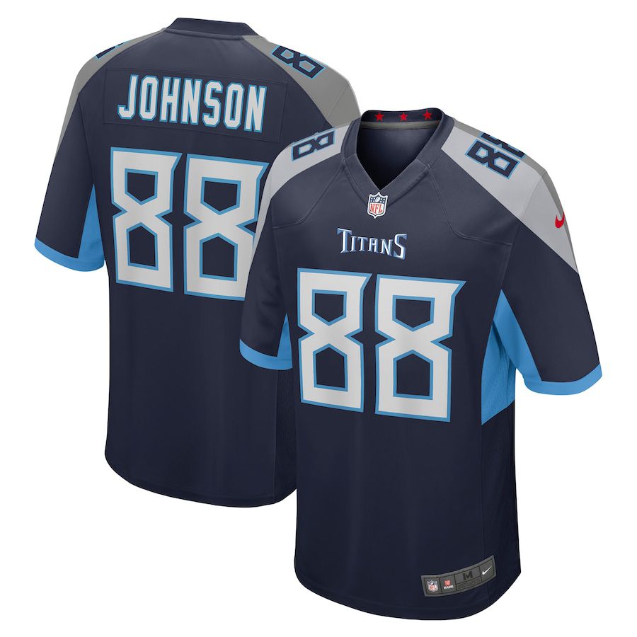 Men Tennessee Titans 88 Marcus Johnson Nike Navy Game NFL Jersey